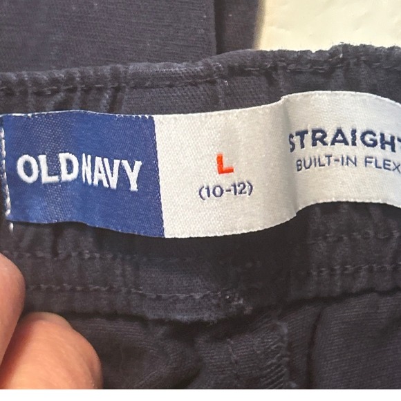 Old Navy Kids Straight Built-In Flex Pull-On Pants Blue Size L 10-12 - Picture 8 of 9